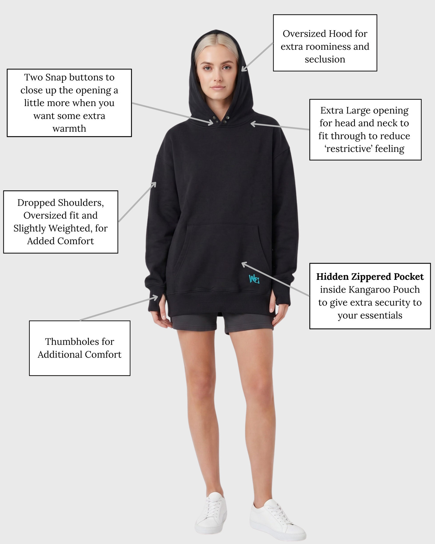 WotEvr Oversized Fit Hoodie